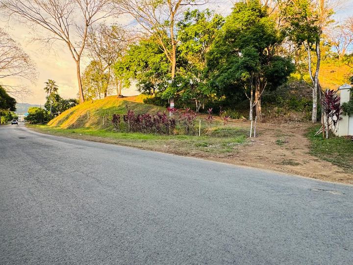 Calle pública asfaltada en el frente